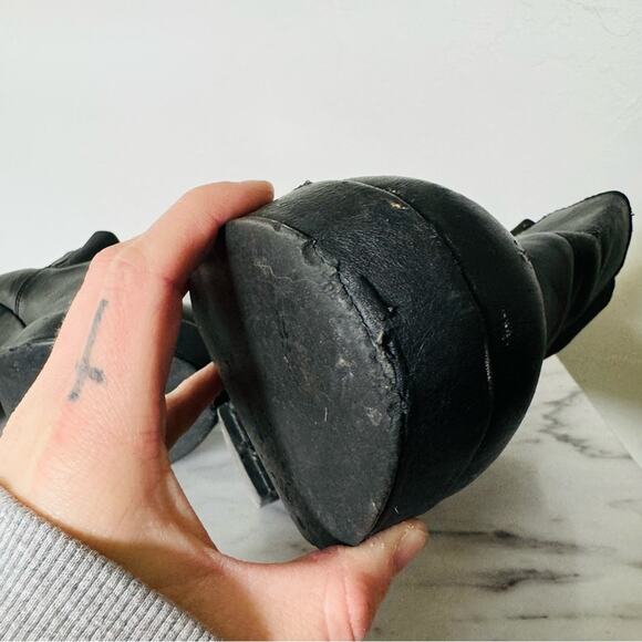 Asos Womens Ankle Chelsea Boots Block Heel Platform Faux leather Black. Womans 6 - Picture 8 of 12